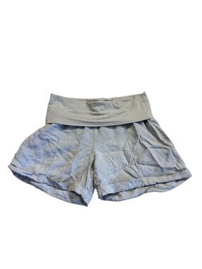 Fresh Laundry Women's 100% Linen Shorts in Gray Size Medium